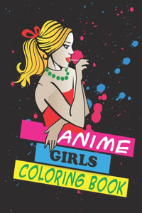 Anime Girls Coloring Book