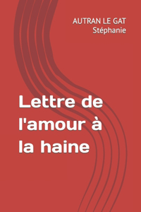 Lettre de l'amour à la haine