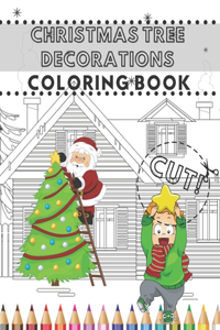 Christmas tree decorations coloring book