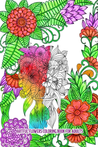Artful Flowers Coloring Book for Adults