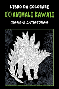 100 animali kawaii - Libro da colorare - Disegni antistress