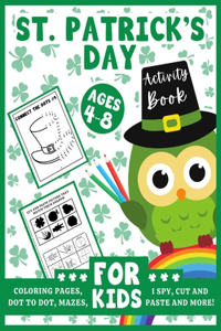 St. Patrick's Day Activity Book for Kids Ages 4-8
