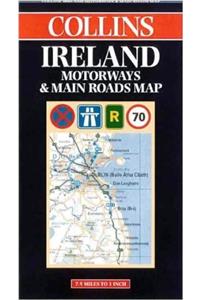 Motorways and Main Roads Map Ireland