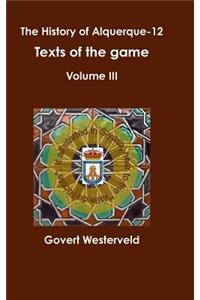 History of alquerque-12. Texts of the game - Volume III.