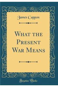 What the Present War Means (Classic Reprint)