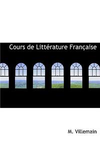 Cours de Littacrature Franasaise