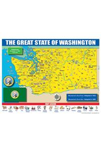 Washington State Map for Students - Pack of 30