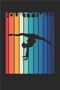 Gymnastics Notebook for 43 Year Old Women and Men - Vintage Gymnastics Journal - 43rd Birthday Gift for Gymnast Diary