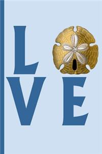 LOVE with Gold Sand Dollar