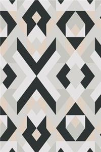 Black and White Geometric Design Notebook