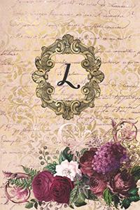 Simply Dots Dot Journal Notebook - Gilded Romance - Personalized Monogram Letter L