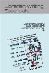 Librarian Library Due Date Card Notebook/Journal 10