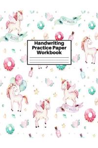 Handwriting Practice Paper Workbook