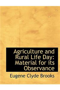 Agriculture and Rural Life Day: Material for Its Observance