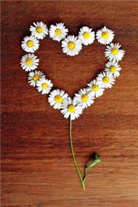 Open Heart Design with Daisies Flower Journal