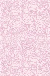 Pink Rose Floral Design Notebook