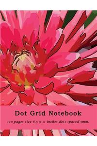 Dot Grid Notebook 120 Pages Size 8.5 X 11 Inches Dots Spaced 5mm.