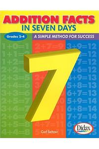 Addition Facts in Seven Days, Grades 2-4