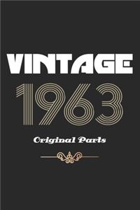 Retro Birthday - Vintage 1963 Notebook Original Parts Gift