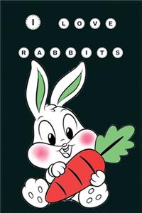 i love rabbits Notebook -Bunny Journal Gift