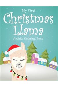 My First Christmas Llama Activity Coloring Book
