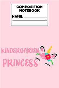 Composition Notebook Kindergarten Princess