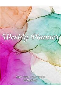Weekly Planner Sept 2019 - Dec 2020 16 Months