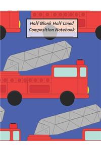 Half Blank Half Lined Composition Notebook