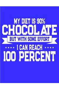 My Diet Is 90% Chocolate But With Some Effort I Can Reach 100 Percent