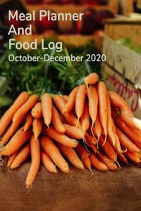 Meal Planner and Food Log October-December 2020
