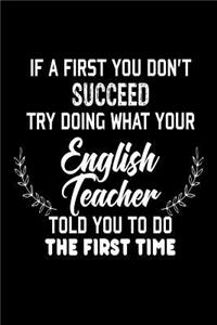 If At First You Don't Succeed... Try Doing What Your English Teacher Told You To Do The First Time