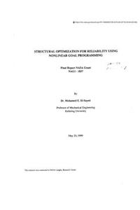 Structural Optimization for Reliability Using Nonlinear Goal Programming