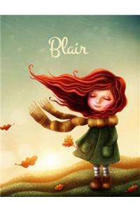 Blair: Cute Fall Themed Personalized Journal with Lined Pages