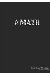 Graph Paper Notebook 1/2 Inch Squares
