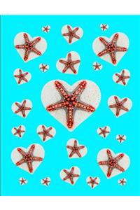 I Love Starfish Journal Notebook Aqua 150 College Ruled Pages 8.5 X 11