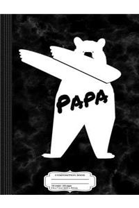 Mens Dabbin' Papa Bear Composition Notebook