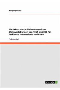 Ein Exkurs durch die bedeutendsten Weltausstellungen von 1851 bis 2005 für Fachleute, Interessierte und Laien