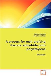 A process for melt grafting itaconic anhydride onto polyethylene