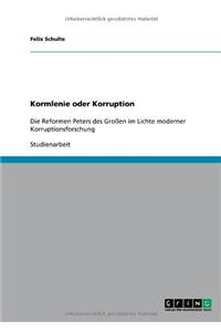 Kormlenie oder Korruption