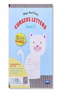 Navneet Wipe And Clean Book - Cursive Letters Level 3:Write And Practice Capital Letters (Reusable Wipe and Clean Books)