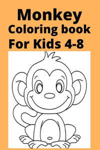 Monkey Coloring book For Kids 4-8