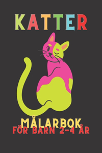 Katter Målarbok För Barn 2-4 År