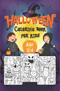 Halloween Coloring Book For Kids Ages 2-4