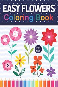 Easy Flowers Coloring Book For Kids