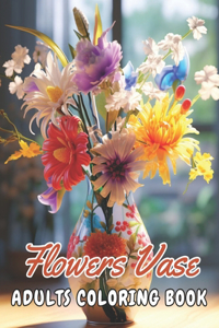 Flowers Vase Adults Coloring Book