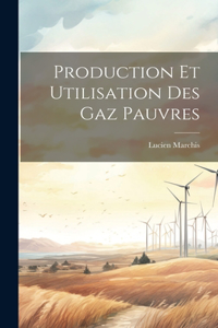 Production Et Utilisation Des Gaz Pauvres