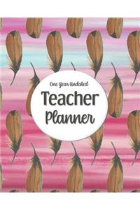 One Year Undated Teacher Planner