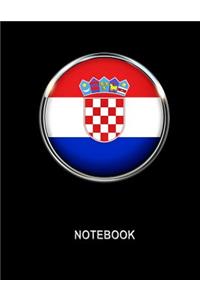 Notebook. Croatia Flag Cover. Composition Notebook. College Ruled. 8.5 x 11. 120 Pages.