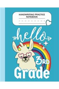 Handwriting Practice Notebook - Hello 3rd Grade