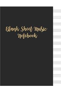 Blank Sheet Music Notebook